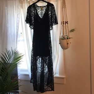 Black lace dress